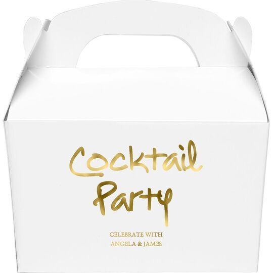 Studio Cocktail Party Gable Favor Boxes